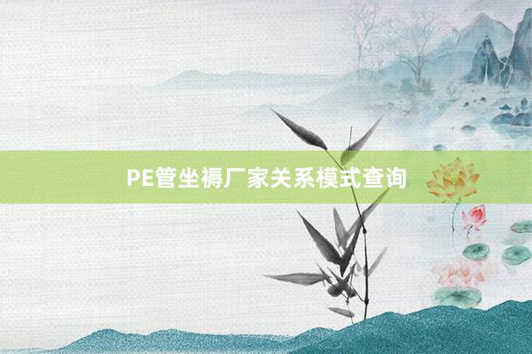 PE管坐褥厂家关系模式查询